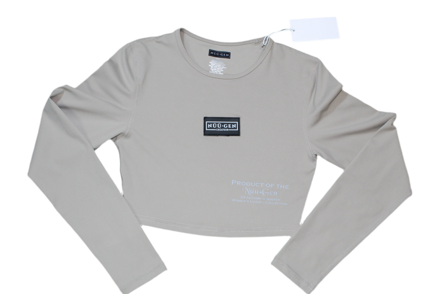Women’s Luxury Cropped Shirt Cold Stone Grey