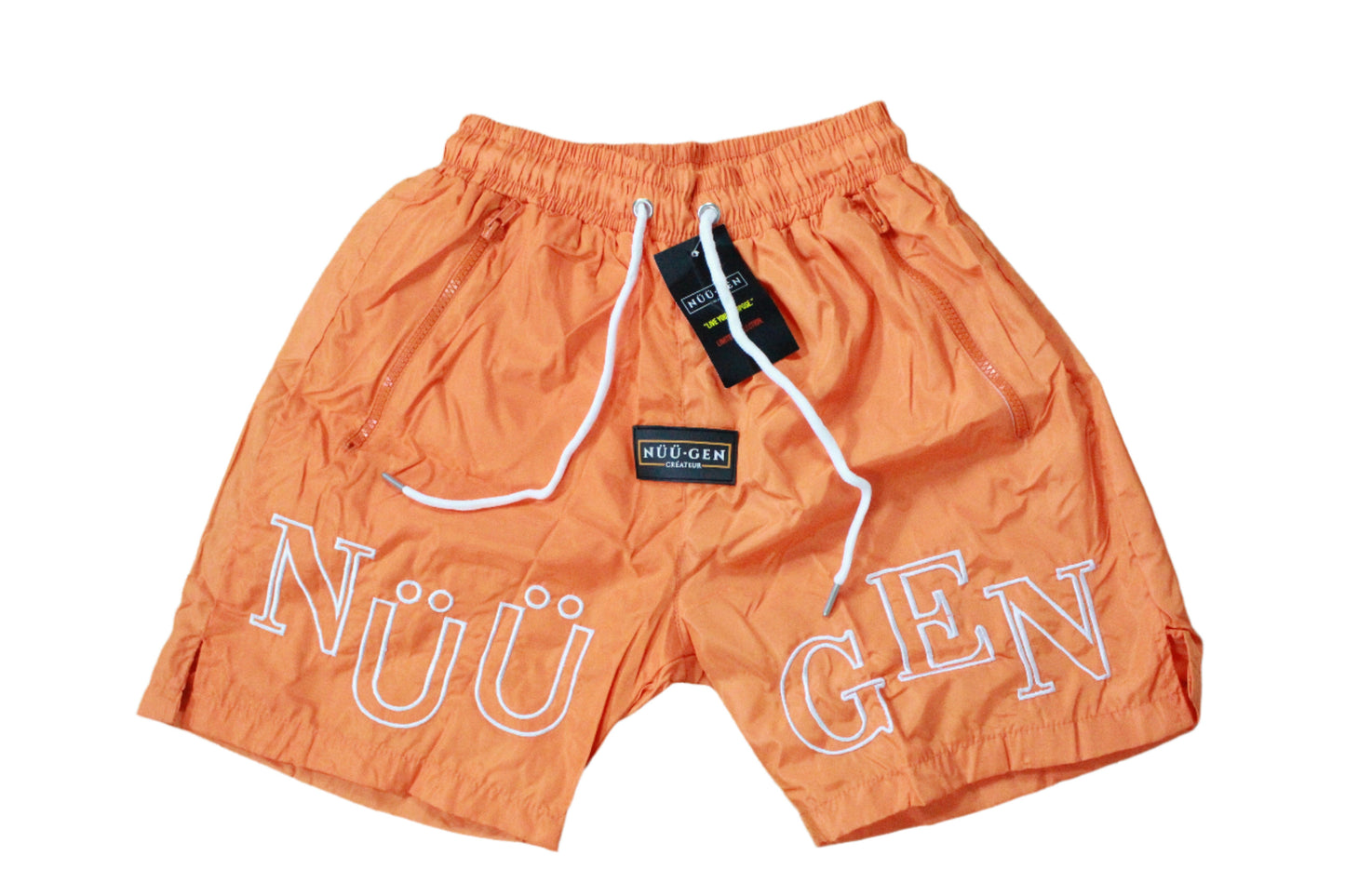 ORANGE ESSENTIAL NYLON ACTIVE SHORTS