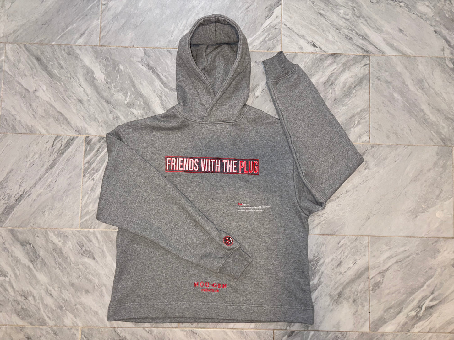 "Friends With The Plug" Luxury Crop Hoodie