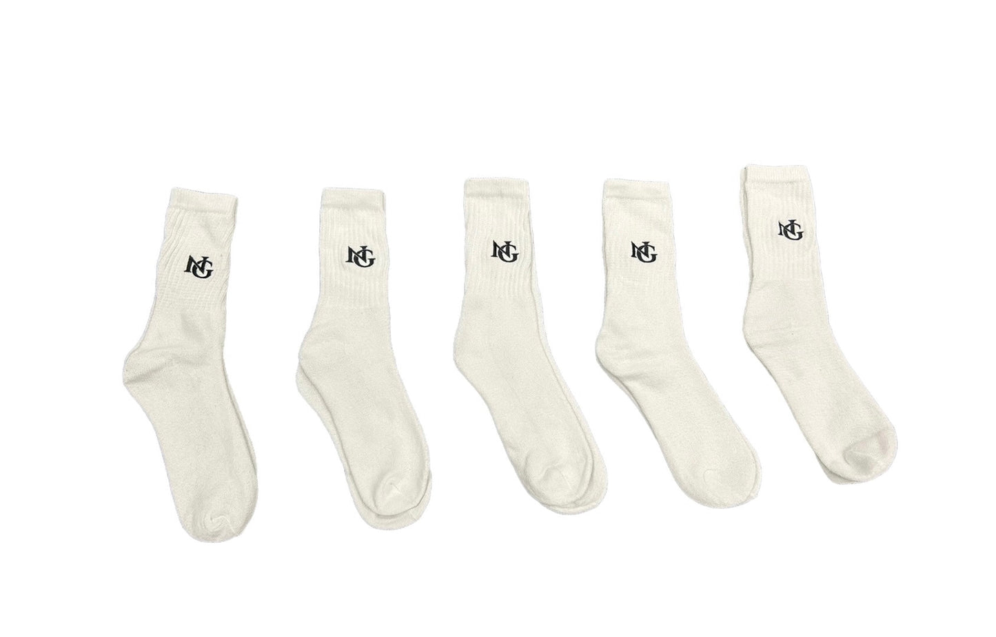 White NG Crew Socks